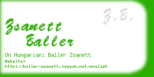 zsanett baller business card